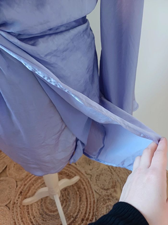 Robe courte satinée couleur Lilas Fashion Nova taille S 36 . - photo numéro 4