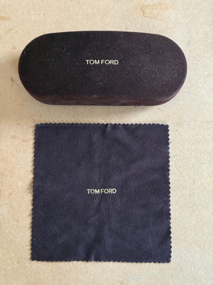 Étui à lunettes Tom Ford marron unisexe
