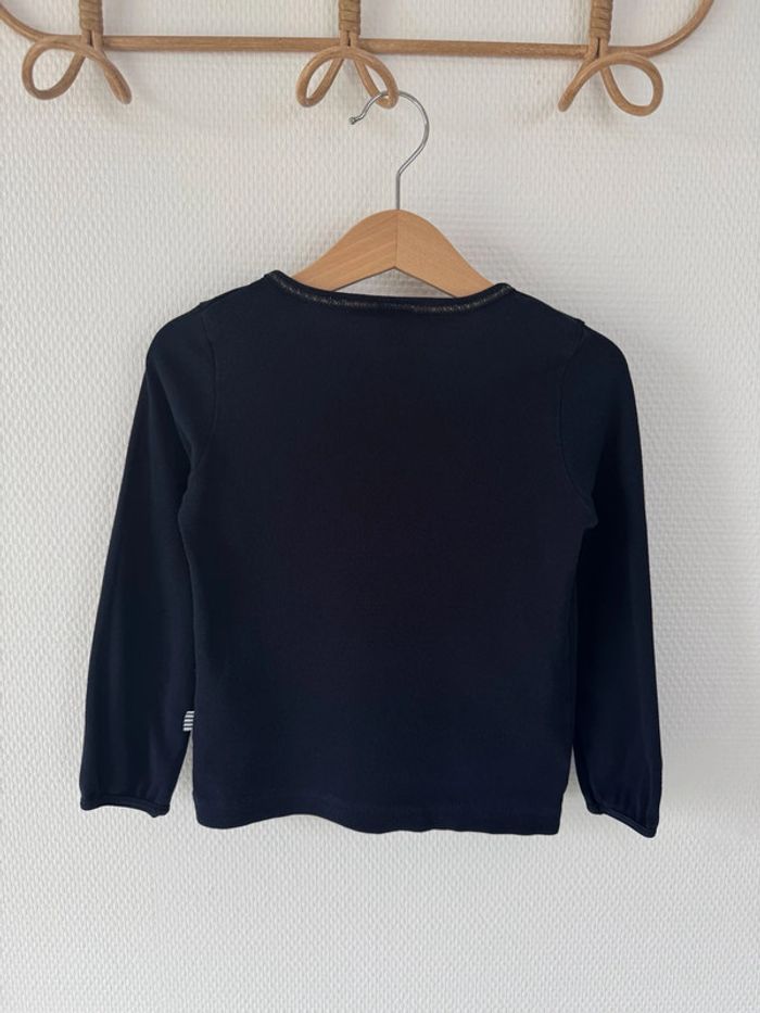 Petit Bateau - Teeshirt manches longues bleu marine 4 ans - photo numéro 2