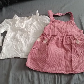 Robe et t-shirt 9-12m