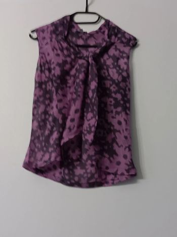 Chemisier à Manches Courtes – 1.2.3 (Maison 123) – Violet et Noir – Taille 38 (M)