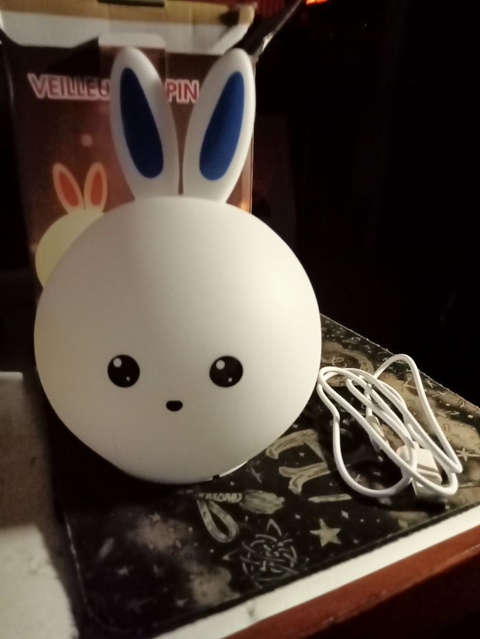 Veilleuse ,Lapin, 3D en Silicone, pour enfants - photo numéro 5