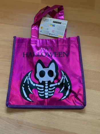Sac à bonbons Happy Halloween rose
