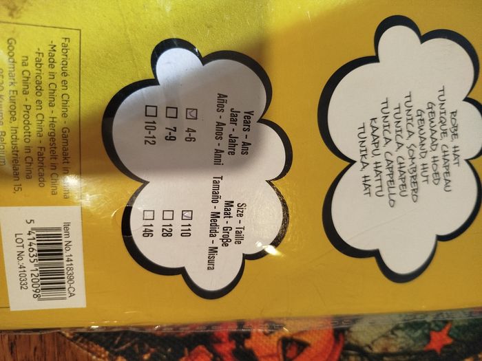 Déguisement Halloween sorcier 4-6 ans - photo numéro 2