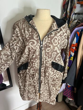 Veste imprimée marron