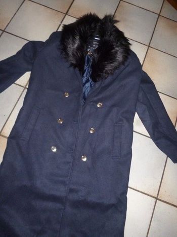 superbe manteau marine taille L - NEUF