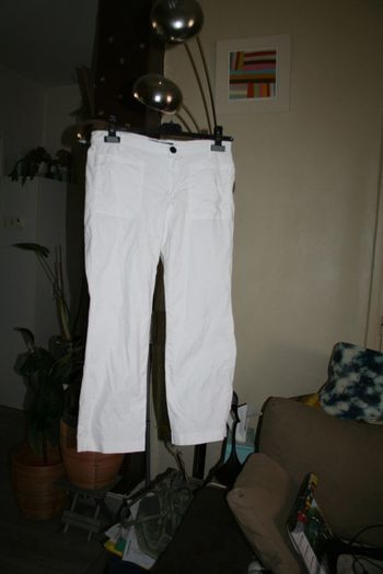 🌸Jean blanc taille haute mom tendance 2023 Taille 38 "Mango"neuf 🌸