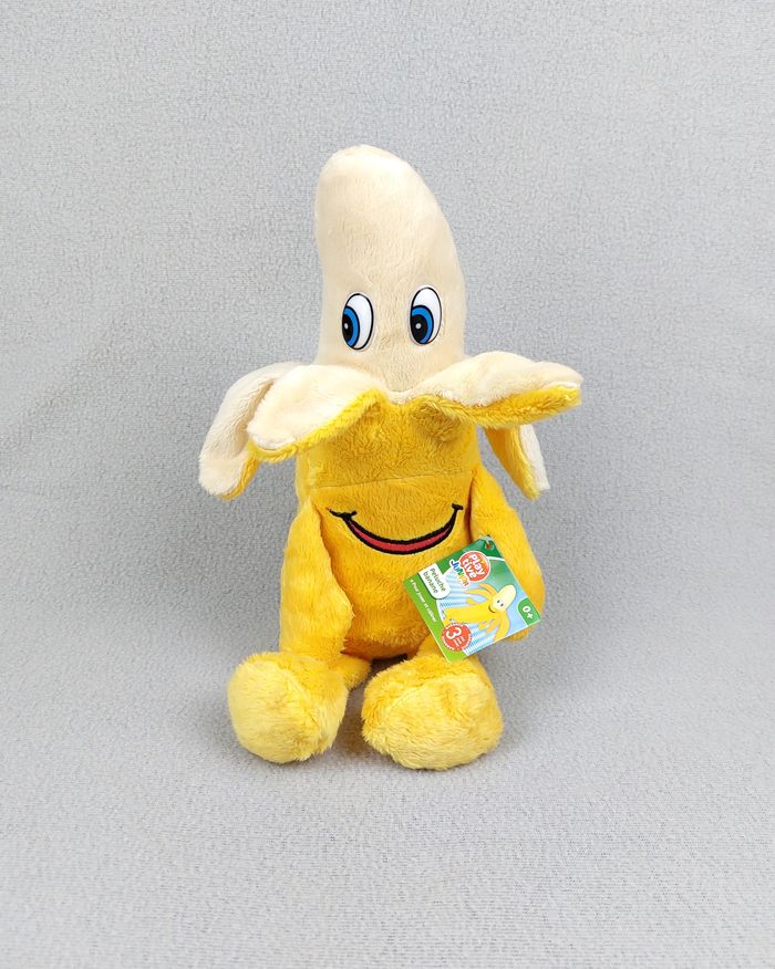 Peluche doudou banane jaune LIDL PLAYTIVE JUNIOR Delta sport NEUF - défaut œil