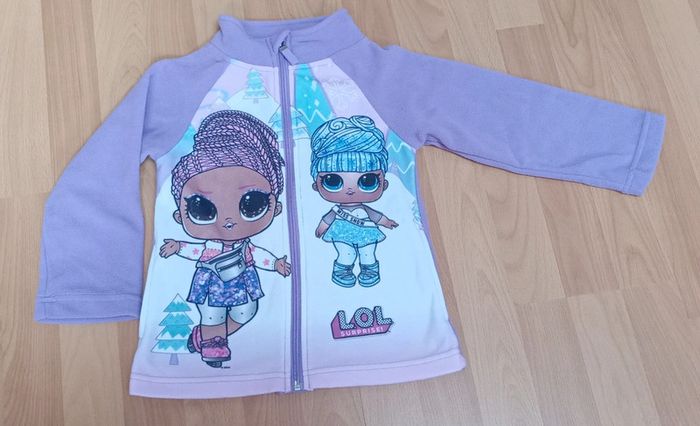 Gilet zippé polar LOL mauve - photo numéro 2