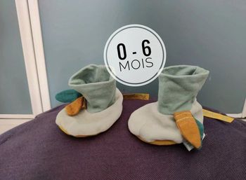 Chaussons Moulin Roty Le voyage d'Olga - 0-6 mois