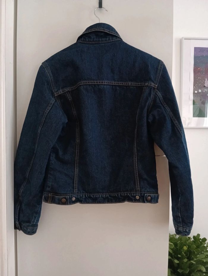 Veste en jean vintage Levi's fourrée sherpa orange - photo numéro 9