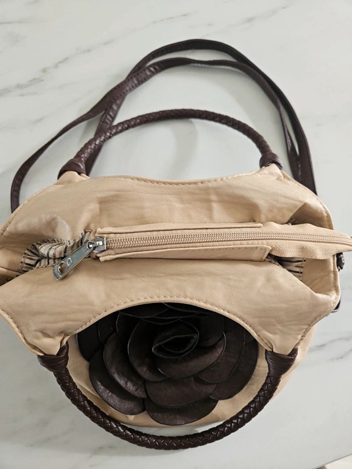 Gallentry petite sac fleurs marron et beige - photo numéro 4