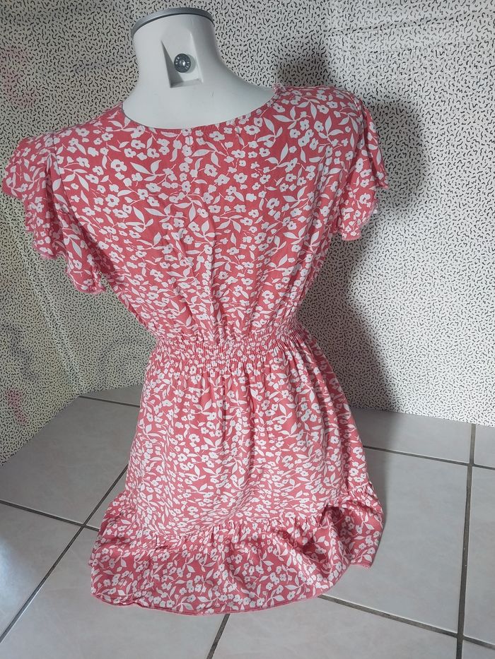 Robe fleurie rose/blanc – Taille XL - photo numéro 10