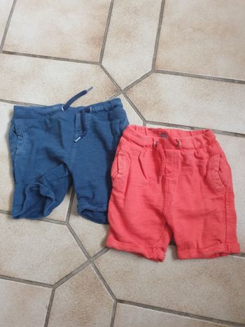 2 shorts souple 9m