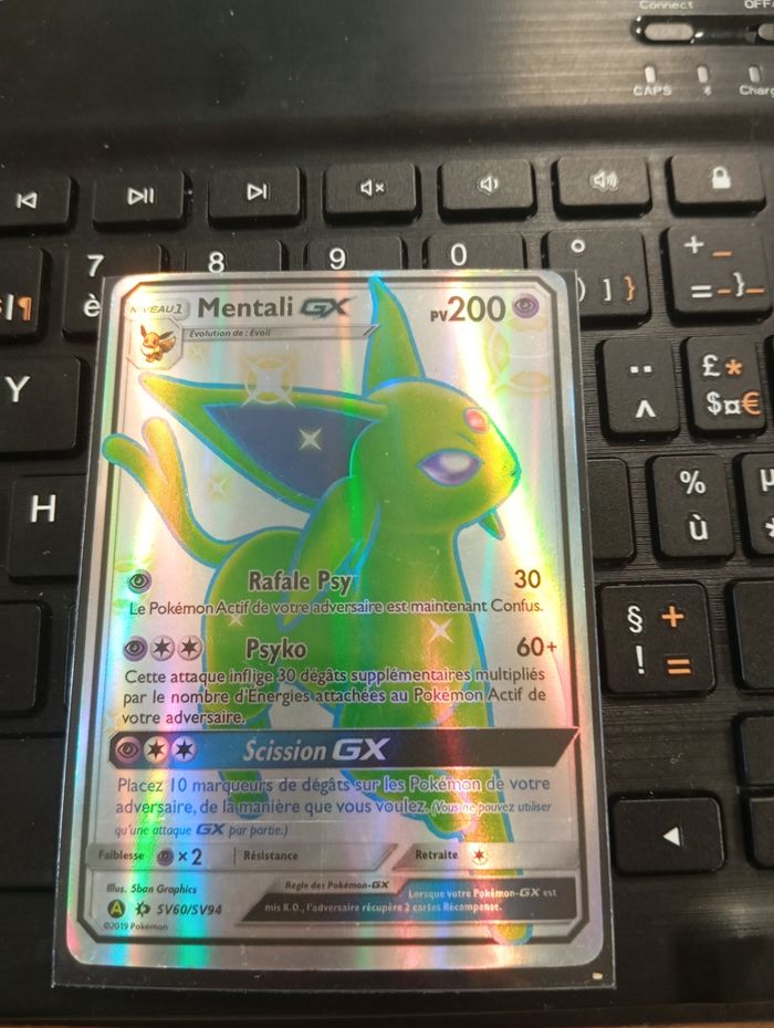 Carte pokémon Mentali Shiny GX - photo numéro 4