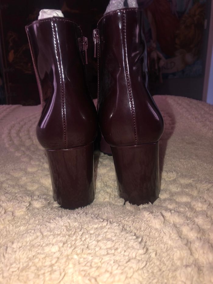 Bottines Bordeaux cuir neuve André 40 - photo numéro 6