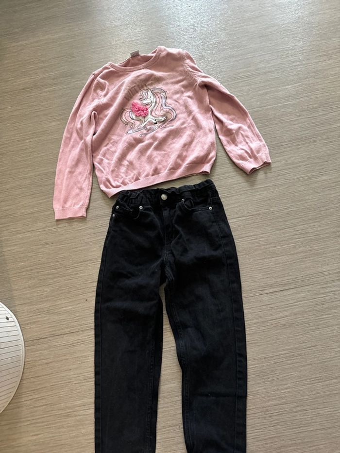 Pull6:7 ans et jeans noir 6 ans