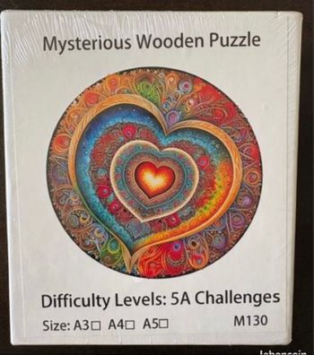 Puzzle bois  adulte Taille L  pièces  en forme animaux ou objets ou asymétriques   difficile  d.une ville style peinture 