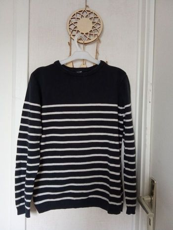 Pull garçon style marinière Kiabi 10 ans