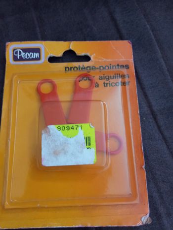 3 Protège-pointes pour aiguilles à tricoter "Pecam" - Neufs