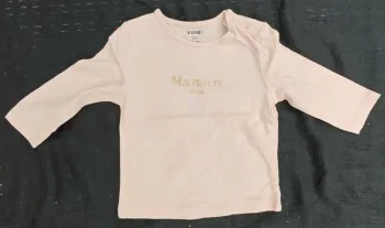 T-shirt manche longue Fille 3 mois Kiabi 🌸 “Maman d’amour”