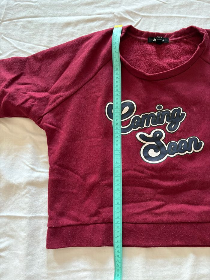Top/Pull manche 3/4 bordeaux - photo numéro 6