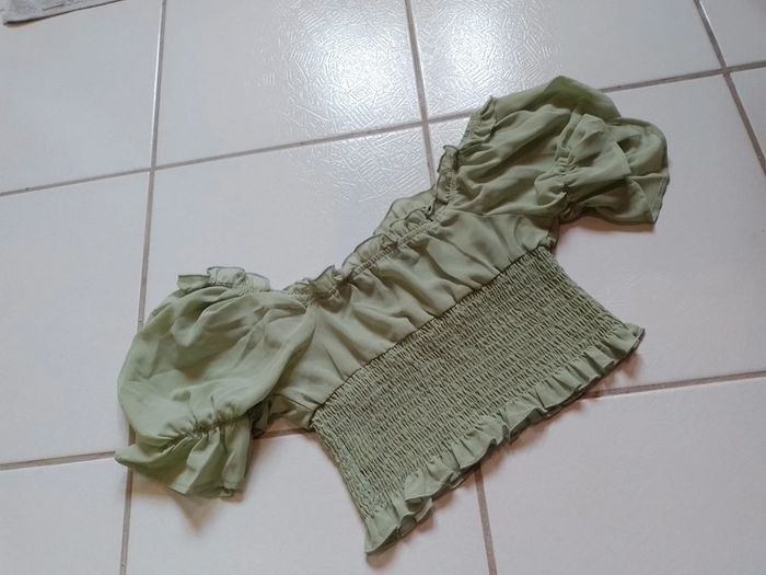 Blouse femme croq top verte claire Shein - photo numéro 10