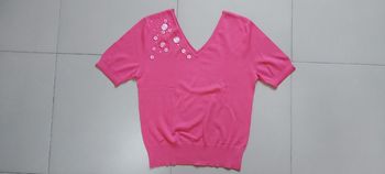 Pull manche courte avec paillettes