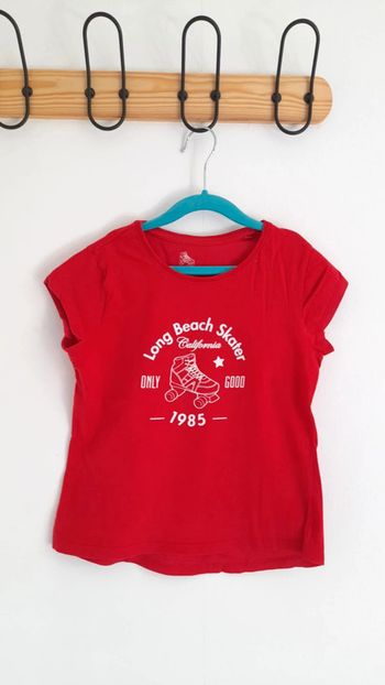 Tee-shirt rouge manches courtes 8/10 ans