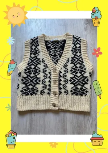 Gilet veste cardigan sans manche Zara