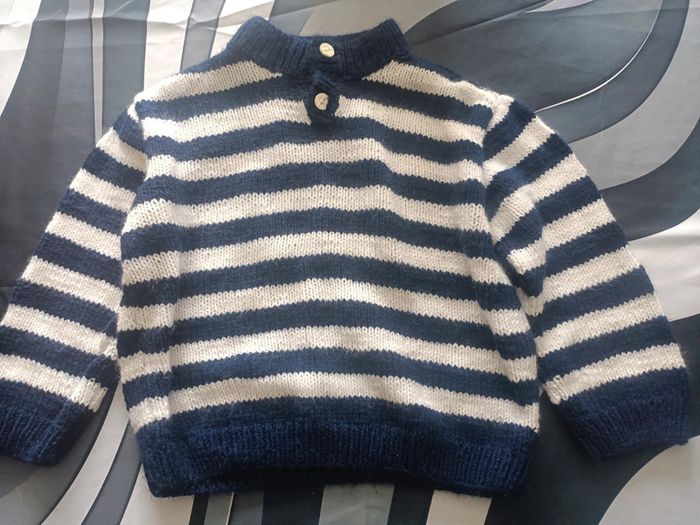Pull tricoté main