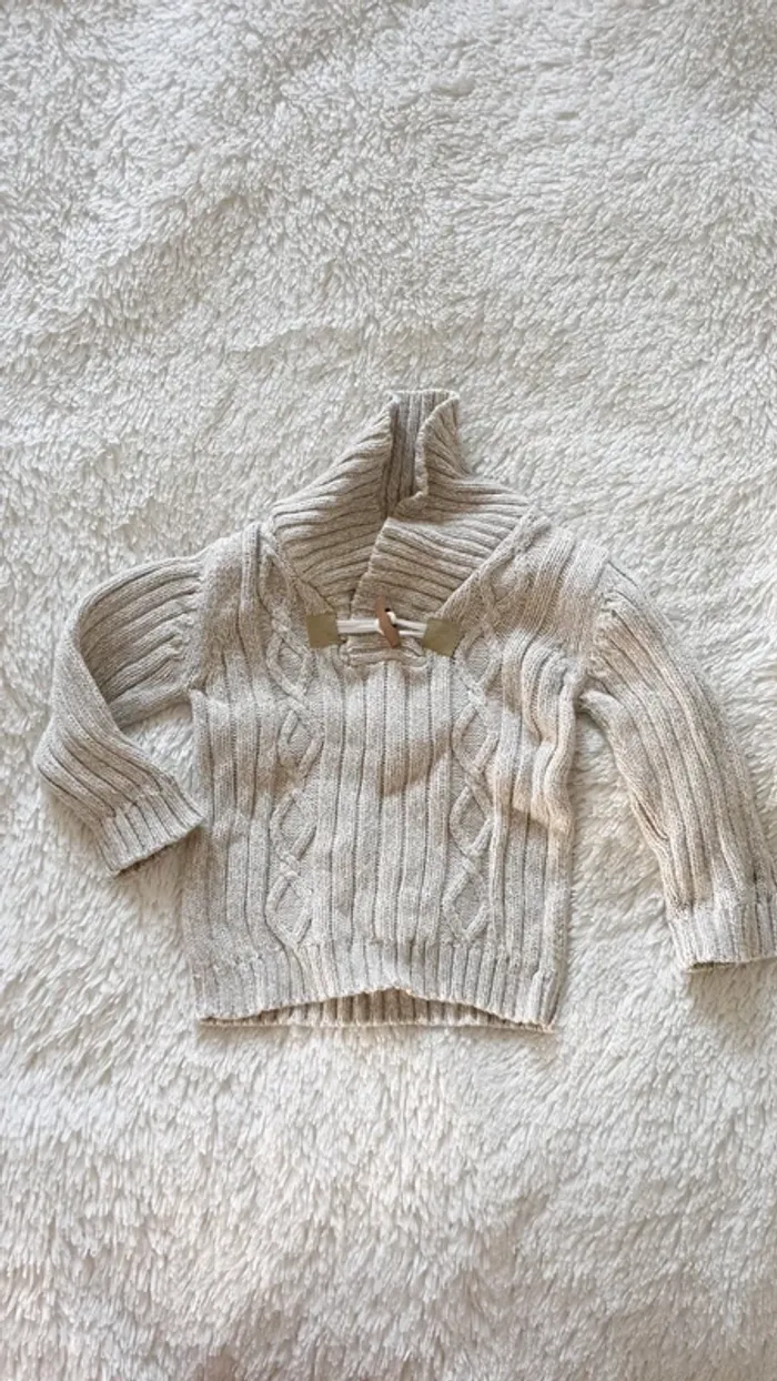 Pull beige gemo 12 mois