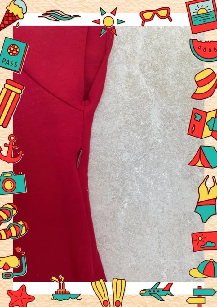 Robe manches courtes rouge doré Anna field 38 M - photo numéro 3