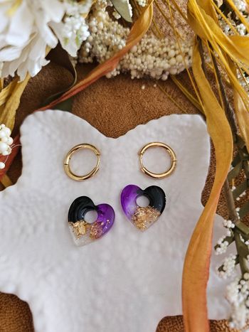 Paire de boucles d'oreilles coeur 2cm - Créoles dorées en acier inoxydable 