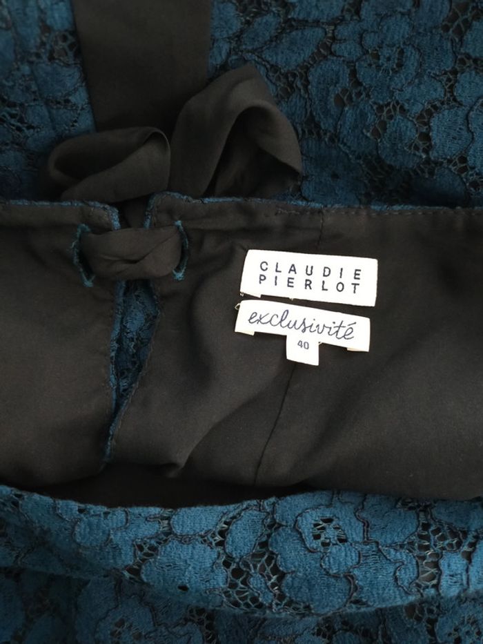 Robe en dentelle bleu nuit – Claudie Pierlot (Exclusivité) - photo numéro 15