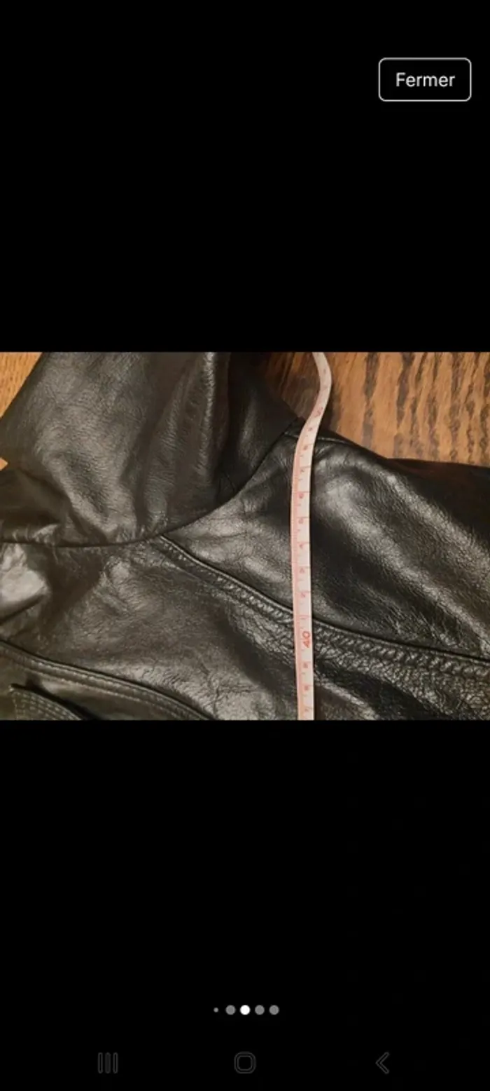 Blazer noir en cuir vintage Splendido taille 40 - photo numéro 16