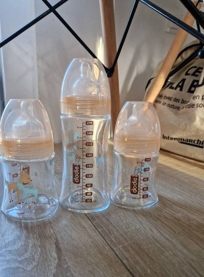 Lot biberon dodies en verre