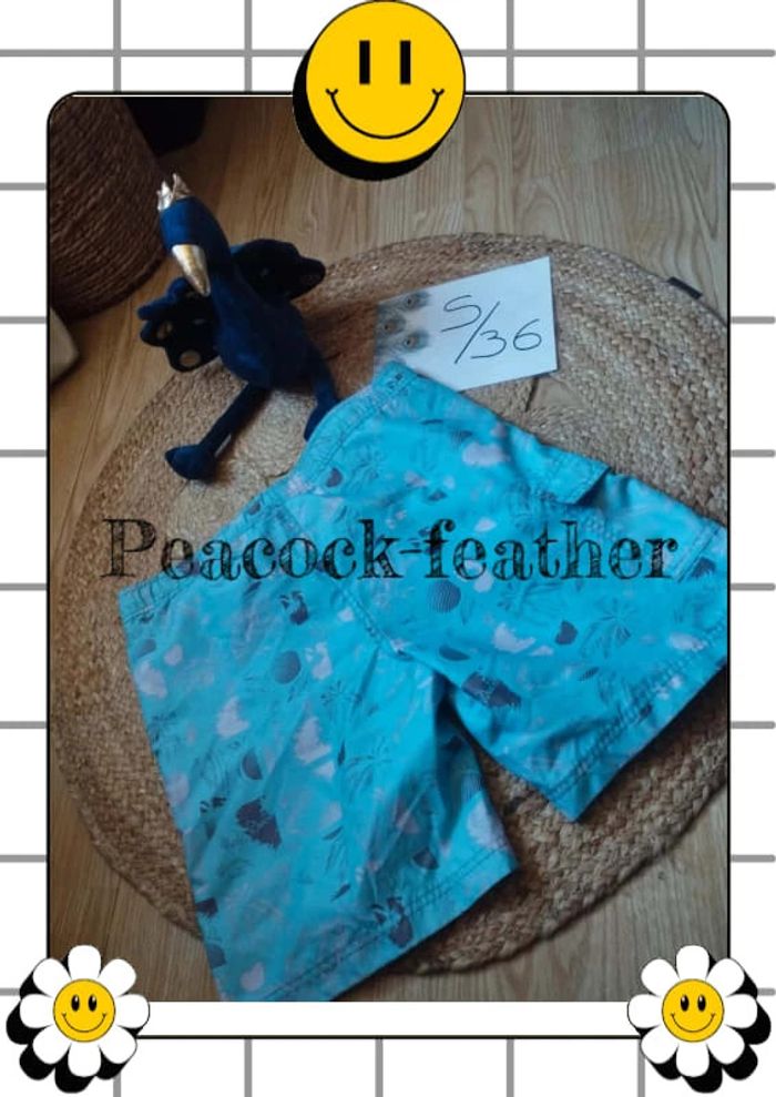 Short de plage turquoise homme S /16ans - photo numéro 5