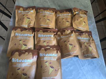 Lot de 10 Mini cônes chocolat