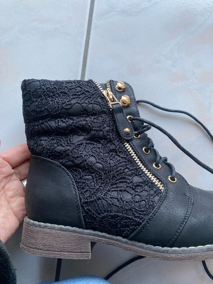 Bottines noires, taille - photo numéro 5
