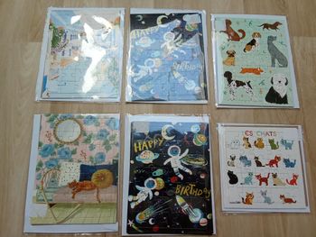 Lot carte de voeux / anniversaire a puzzle