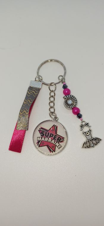Porte clé marraine "super marraine"