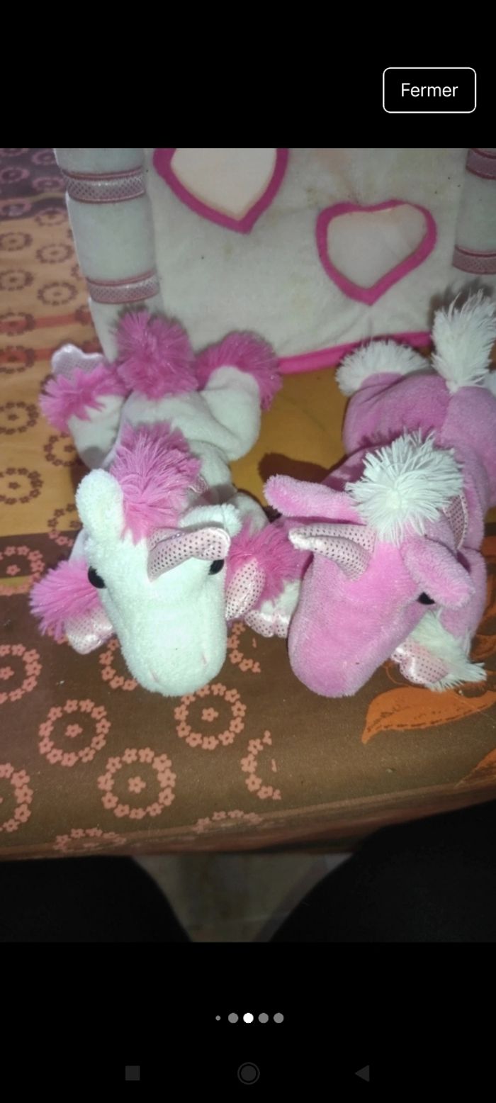 Château avec licorne tissu j41 - photo numéro 7