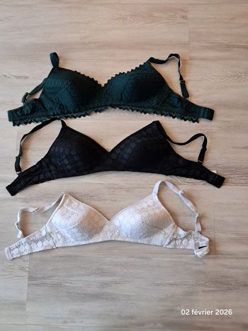 Lot de 3 soutient gorge Etam sans armature