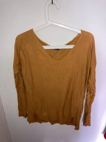 Pull fin jaune moutarde promod