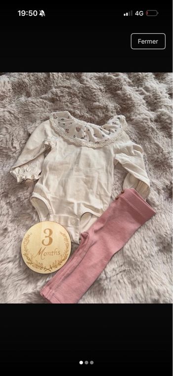 Ensemble Fille 3 mois 