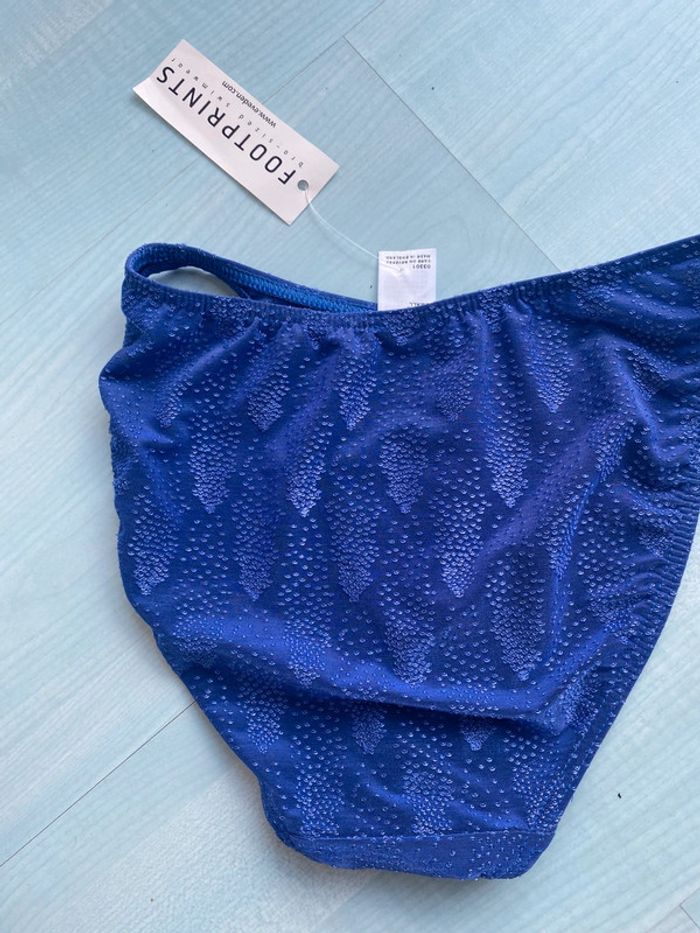 Bas de maillot de bain bleu footprints taille S - photo numéro 3