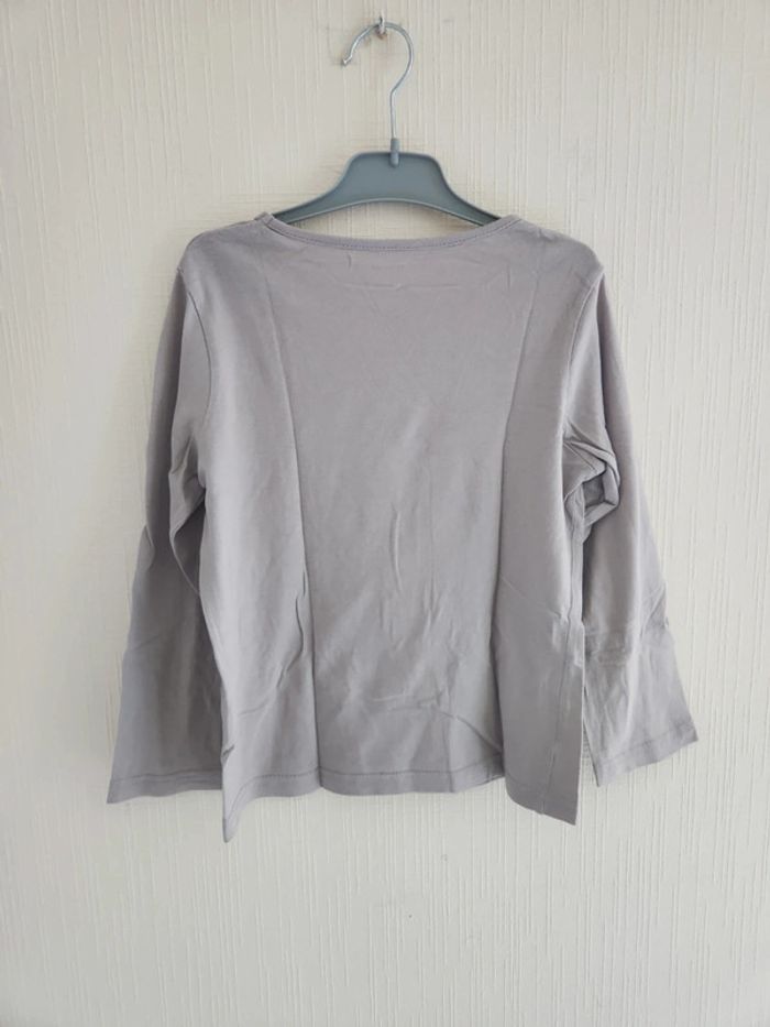 Tee-shirt gris manches longues kiabi 6 ans "Queen of beauty" - photo numéro 6