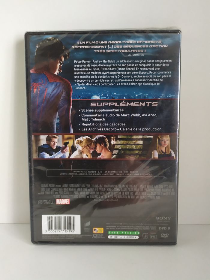 Dvd the amazing Spider-Man neuf sous scello - photo numéro 3
