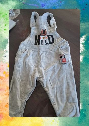 Salopette 6 mois avec boutons-pression à l’entrejambe